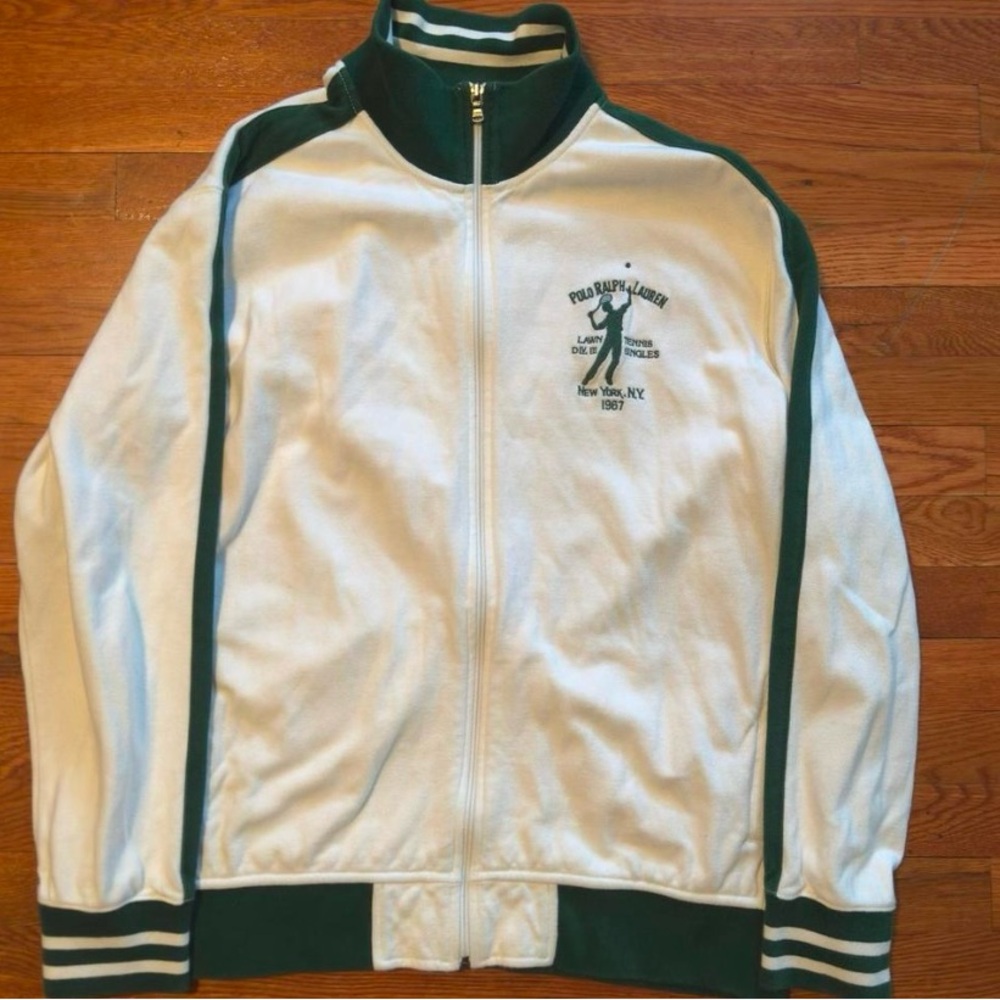 Polo by Ralph Lauren White and Green Men's Jacket